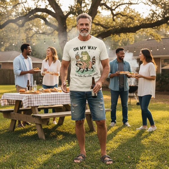 Weird Vibes Raccoon and Frog Shirt - Picture 2 of 5